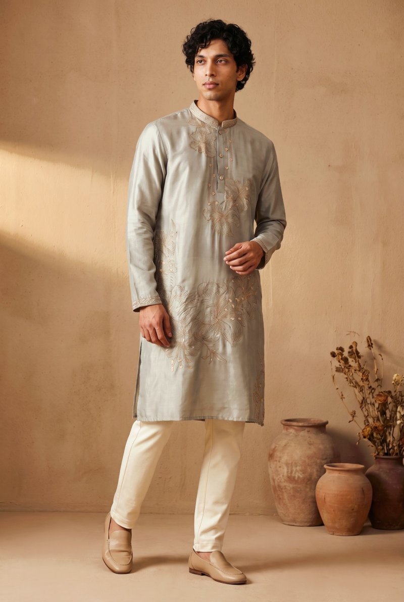 Outluk Wedding Vol 57 Silk Mens Kurta With Pajama 